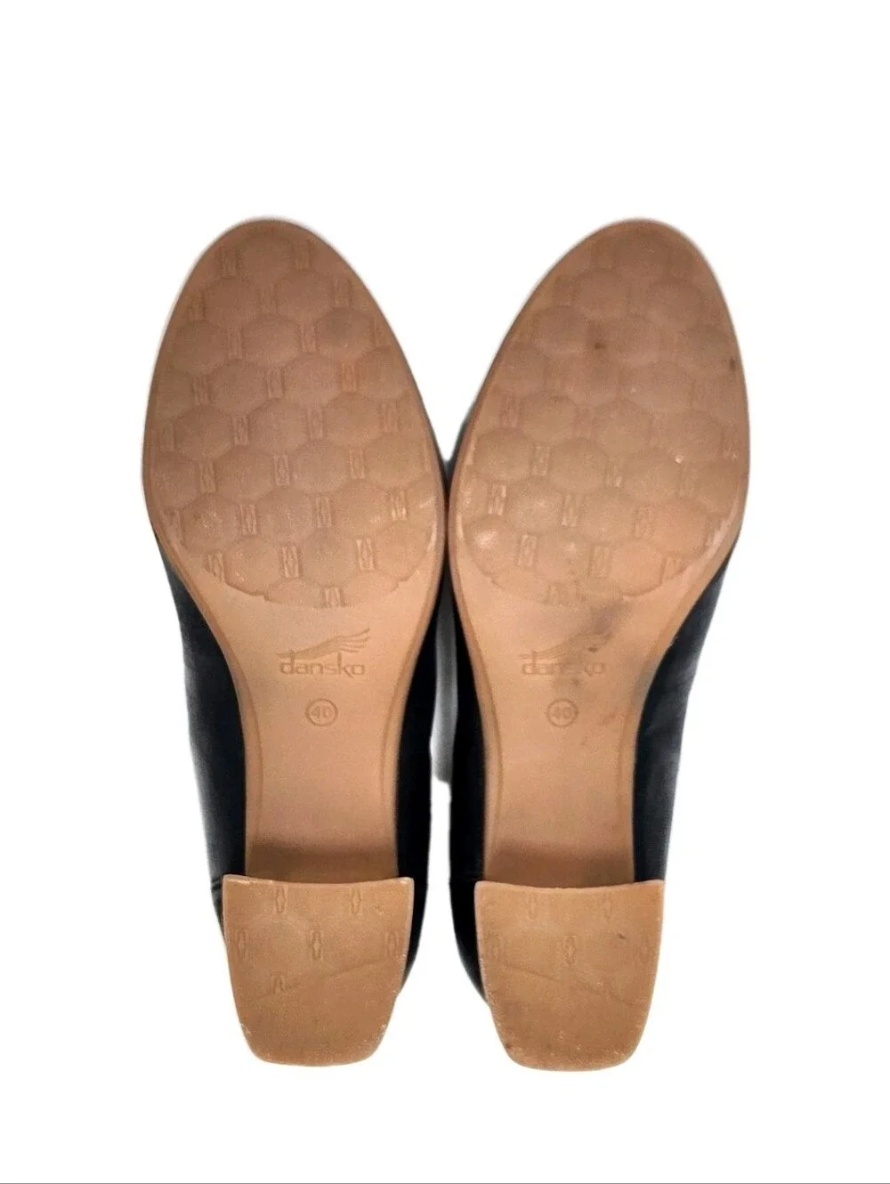 DANSKO Preston Burnished Nubuck Loafer Heels Sz 10/40 Black Leather 3710360636